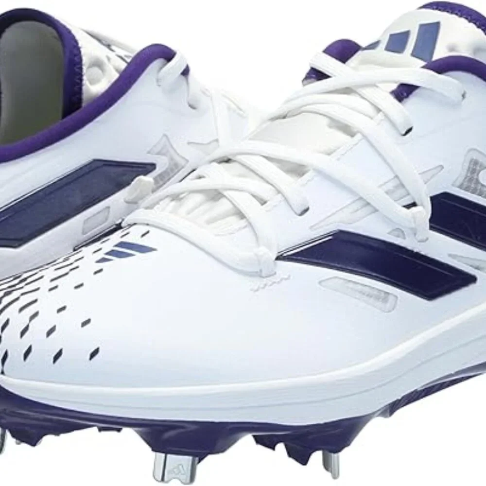 Adidas Men's AdiZero Afterburner Baseball Metal Cleats 14 Purple/White New‎